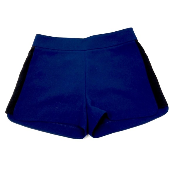 3/$30 J. Crew Factory | Deep Blue Polyester Shorts w/Black Stripe - Picture 1 of 5